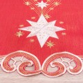 Bieżnik świąteczny 40x90 cm Gwiazda na czerwonozłotym tle YM30202
