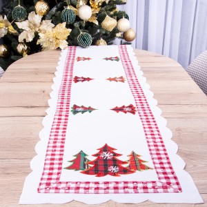 Pas świąteczny 40x160 cm YM81339 Choinki