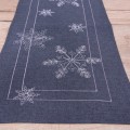 Pas świąteczny 32x140 cm Noel 18042-2 Snieżynki