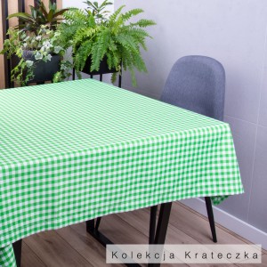 Obrus 140x220 cm Krateczka zielono-biała