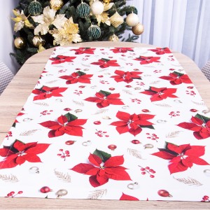 Bieżnik 60x120 cm wzór 22378/1001 Czerwona gwiazda betlejemska 3