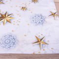 Bieżnik 60x120 cm wzór 400698/101 Złote gwiazdki ze srebrem
