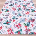 Pas świąteczny 40x140 cm wzór D00164 Jarzębina na białym tle