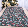 Bieżnik 60x120 cm wzór D00164 Jarzębina na zielonym tle