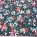 Bieżnik 60x120 cm wzór D00164 Jarzębina na zielonym tle
