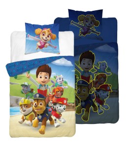 Pościel świecąca w ciemności 140x200 cm PP29 Psi patrol