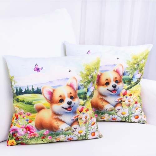 Poszewka ozdobna Foto 40x40 cm PA-294 Corgi wzór 1