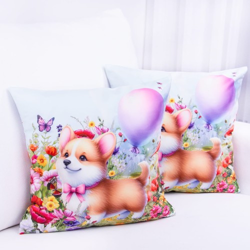 Poszewka ozdobna Foto 40x40 cm PA-299 Corgi wzór 2