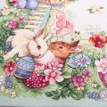 Serweta wielkanocna gobelinowa 90x90 cm Wielkanocne zajączki wzór 1