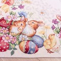 Serweta wielkanocna gobelinowa 90x90 cm Wielkanocne zajączki wzór 2