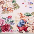 Serweta wielkanocna gobelinowa 90x90 cm Wielkanocne zajączki wzór 4