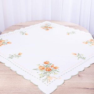 Serweta 85x85 cm STP-5845 Tulipany na białym