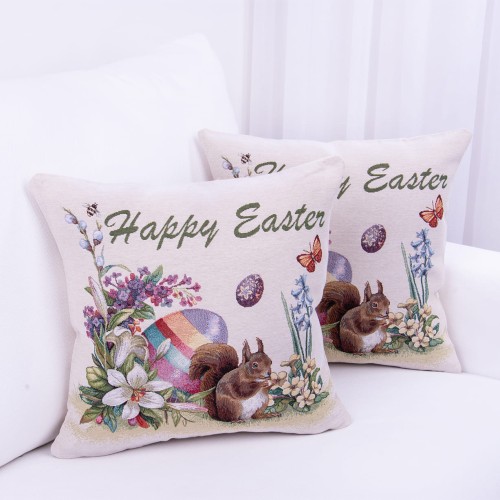 Poszewka wielkanocna gobelinowa 42x42 cm Happy easter