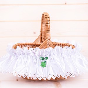 Falbanka na koszyk biała duża wzór 6