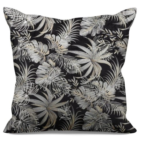 Poszewka ozdobna 40x40 cm Rodos Czarny+srebro