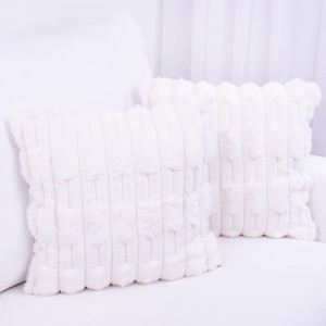 Poszewka ozdobna 40x40 cm Prążki 2 Ecru