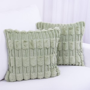 Poszewka ozdobna 40x40 cm Prążki 2 Oliwka