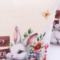 Poszewka wielkanocna gobelinowa 42x42 cm Wielkanocny zajączek wzór 8