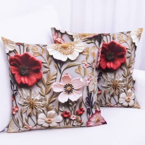 Poszewka ozdobna 40x40 cm Soft Kwiaty 22801/1008