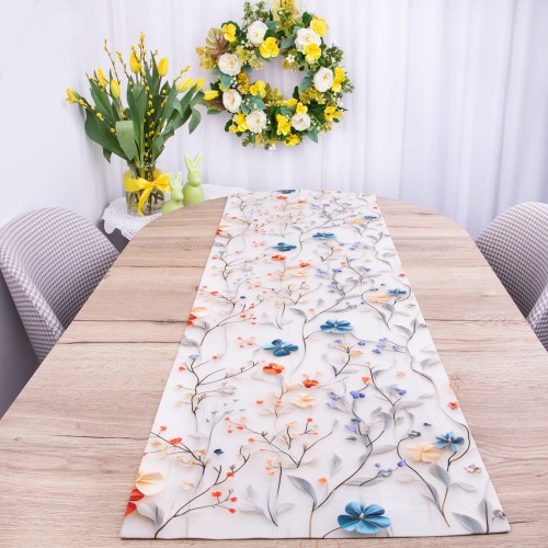 Pas na stół 40x160 Kolorowe kwiatuszki 25007/101 Velvet amore