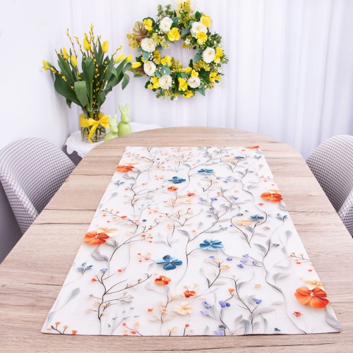 Bieżnik 40x85 cm Kolorowe kwiatuszki 25007/101 Velvet amore