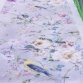 Pas SOFT 40x160 cm 410026/001 Kwiaty i ptaszki na jasnoszarym tle