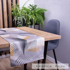 Pas ENJOY 40x140 cm 411197/108 Geometria na szarym tle