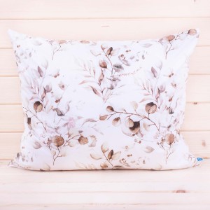 Poszewka z bawełny 40x60 cm Eukaliptus beżowy