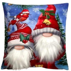 Poszewka świąteczna 40x40 cm Skrzaty z brodami 5 PX-86