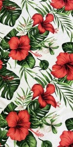 Ręcznik plażowy 70x150 cm Hibiskus