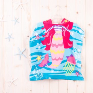 Ręcznik dla dzieci Poncho 60x120 cm Syrenka 2