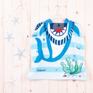 Ręcznik dla dzieci Poncho 60x120 cm Rekin