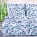 Pościel bawełniana 160x200 cm Turkusowe esy floresy