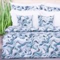 Pościel bawełniana 160x200 cm Turkusowe esy floresy