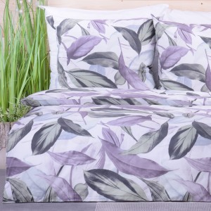 Pościel bawełniana 160x200 cm Pastelowe liście