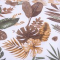 Pościel bawełniana 160x200 cm Brązowo-złote liście
