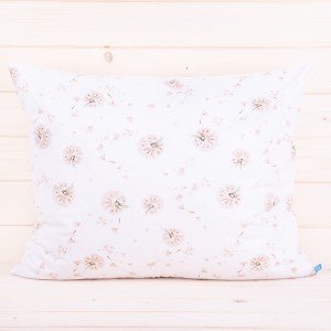 Poszewka z bawełny 70x80 cm Beżowe dmuchawce na białym