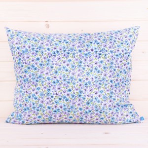 Poszewka z bawełny 70x80 cm Łączka niebieska