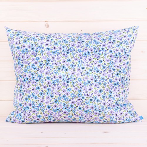 Poszewka z bawełny 70x80 cm Łączka niebieska