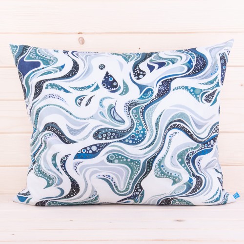 Poszewka z bawełny 70x80 cm Turkusowe esy floresy