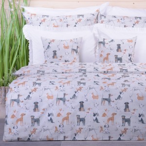 Pościel bawełniana 90x120 cm Psia rodzina