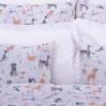 Pościel bawełniana 90x120 cm Psia rodzina