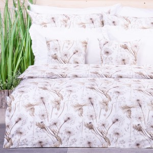 Pościel bawełniana 160x200 cm Dmuchawce beż 2