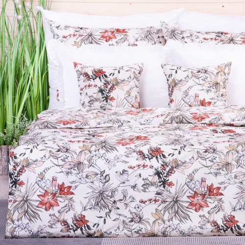 Pościel bawełniana 160x200 cm Elizabet krem