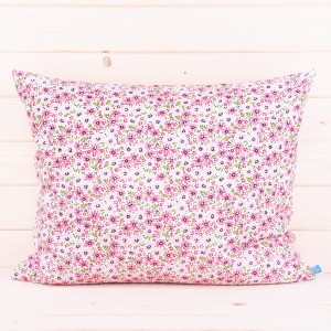 Poszewka z bawełny 50x70 cm Łączka różowa