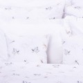 Pościel bawełniana 160x200 cm Ważki i listki