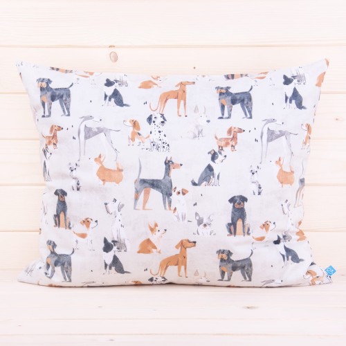 Poszewka z bawełny 50x70 cm Psia rodzina