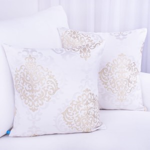 Poszewka ozdobna 50x50 cm Petrula krem+złoto