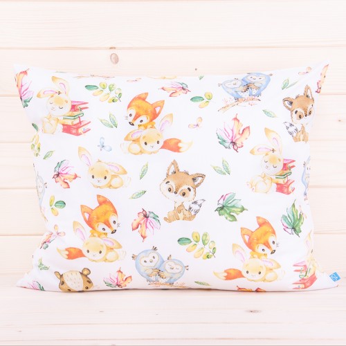 Poszewka z bawełny 50x60 cm Leśna szkoła