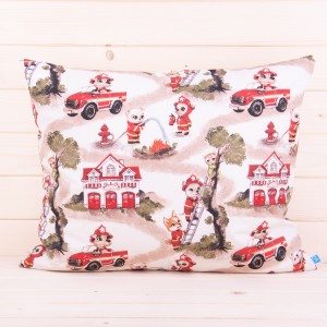 Poszewka z bawełny 50x60 cm Miś strażak